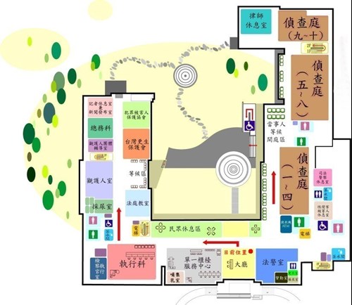 宜蘭地檢署一樓平面圖