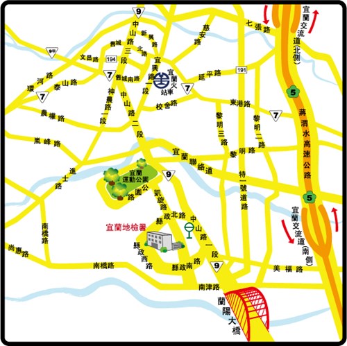 宜蘭地檢署位置圖